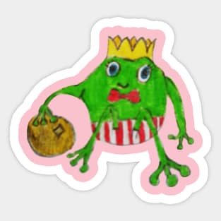 Frog King Sticker